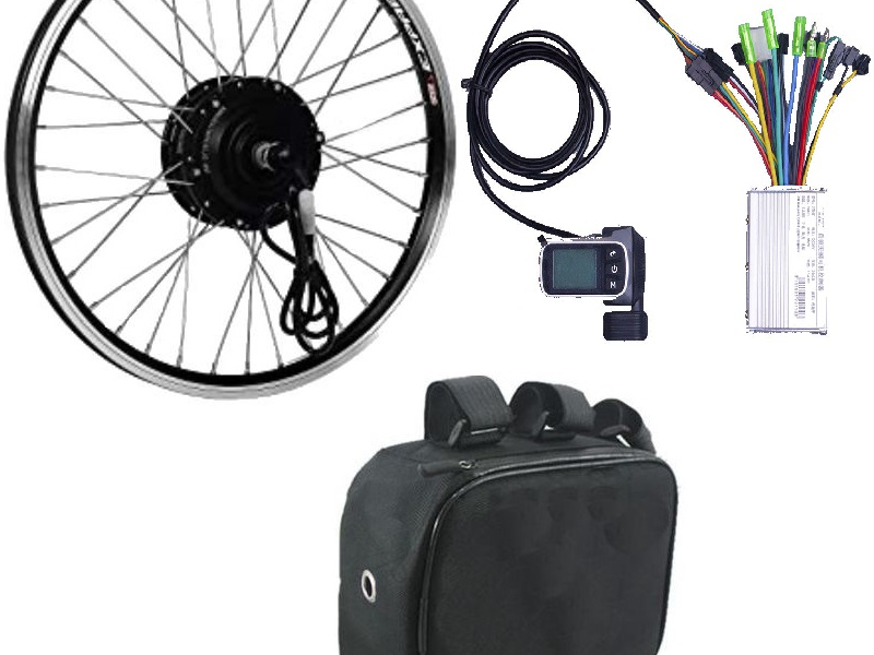 Комплект с Li-ion АКБ 36/48В 5,2-10A*ч, 350Вт, 24', редукторный / передний