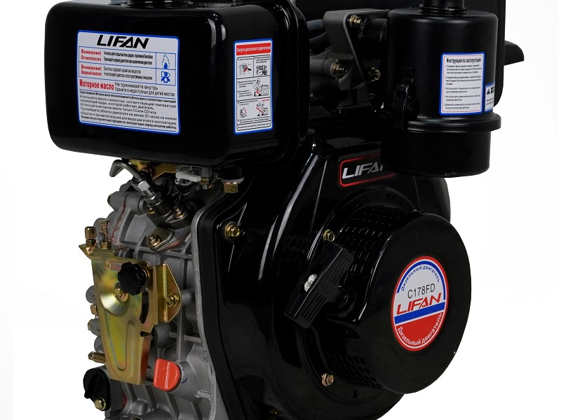 Двигатель Lifan Diesel 178FD, вал ?25мм, катушка 6 Ампер