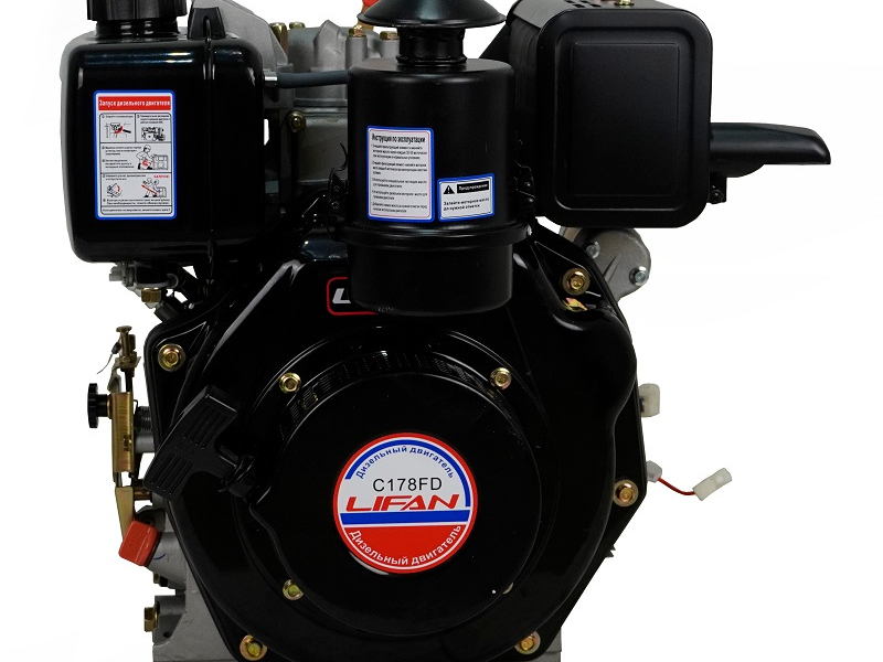 Двигатель Lifan Diesel 178FD, вал ?25мм, катушка 6 Ампер