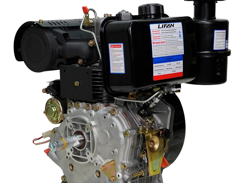 Двигатель Lifan Diesel C195FD-A, вал ?25мм, катушка 6 Ампер